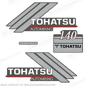 T-140-am Discontinued Decals Fits Tohatsu 140hp Automixing Outboard Motor Engine Decal Kit