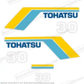 T-30-85 Discontinued Decals Fits Tohatsu 30hp Outboard Motor Engine Decal Kit - 1985