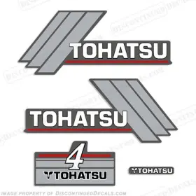 T-4-96-05 Discontinued Decals Fits Tohatsu 4hp Outboard Motor Engine Decal Kit 1996 - 2005