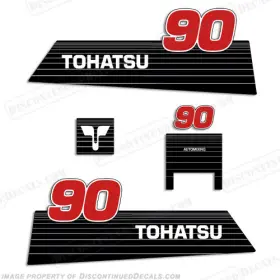 T-90-aut-96 Discontinued Decals Fits Tohatsu 90hp Automixing Outboard Motor Engine Decal Kit - 1996 2002 T-90-aut-96 Discontinued Decals Fits Tohatsu 90hp Automixing Outboard Motor Engine Decal Kit - 1996 2002