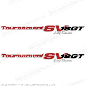 Tkr-tour-sv-18gt Discontinued Decals Fits Tracker Tournament Sv 18gt Inch Grey Thunder Set Of 2