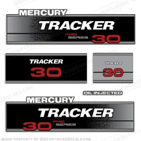 Tra-30-95 Discontinued Decals Fits Mercury Tracker 30hp Pro Series Engine Outboard Motor Decal Kit 1994 - 1998