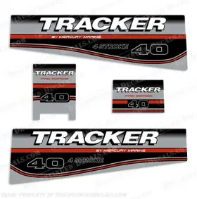 Tra-40-4s Discontinued Decals Fits Tracker 40hp 4-stroke Engine Decal Kit Boat Motor Sticker Set Four Cylinder