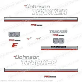 Tra-j-50-89 Discontinued Decals Fits Johnson 80s And 90s Model Tracker 50hp Motors - Outboard Engine Decal Kit