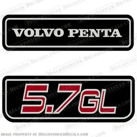 Vol-p-5.7gl Discontinued Decals Fits Volvo Penta 5.7gl Outboard Motor Engine Cover