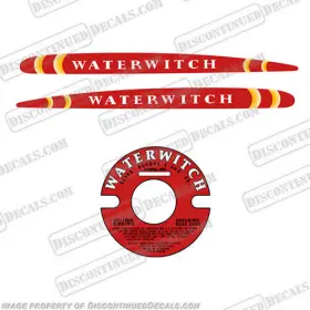 Ww-sears-38 Discontinued Decals Fits 1938 Waterwitch By Sears Roebuck And Co. Outboard Motor Engine Decal Kit