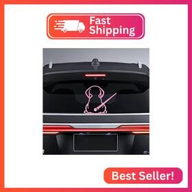 Dreothy Nh01102 Dog Decals Waterproof Rear Wiper Decal Cartoon Funny Moving Tail Sti