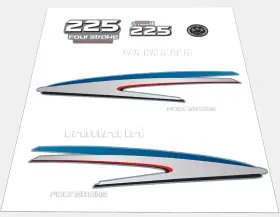 24dc915-225 East-power-marine Yamaha 225 Four Stroke Outboard Decal Sticker Set 2002-2006