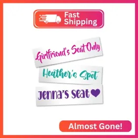 1234333 Eggleston Design Co Your Own Girlfriends Wifes Seat Passenger Princess Vinyl Name Decal Stick