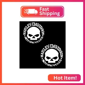 Fb0002 F&b Decals Motorcycle Willi G Design Vinyl Decal #2 Pieces Moto Hd Club 5 Inch X5 White