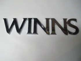 055-0636 Four Winns Only Mirrored Plastic Adhesive Logo Emblem Decal