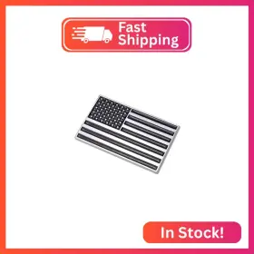 Fs-211223 Fsforcar 3d Black American Flag Metal Car Sticker 3.15 Inch X 2 Usa Decal Zinc Alloy