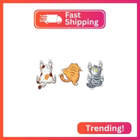 Fs-2206-021 Fsforcar Scratch Cat Vinyl Car Sticker Three Cats Cover Funny Bumper Decal For A