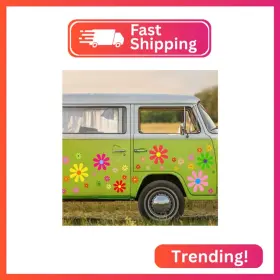 Car-03 Fuutreo 12 Sheets Daisy Stickers 130 Pcs Flower Car Decals Self Adhesive Vinyl R