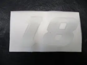 158626-01 G3 18 Cc Raised Decal 3 1/8 Inch X 1 5/8 White And Silver / 73405414 Boat
