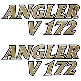 73404536 G3 Boats Boat Decal Stickers Angler V 172 Gold 11 X 4 3/8 Inch