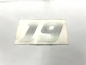 73405415 G3 Boats 19 Cc Model White Silver Raised Decal 3 1/4 Inch X 1 9/16 Marine