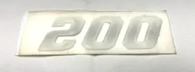 73405416 G3 Boats 200 Cc Model White Silver Raised Decal 4 3/8 Inch X 1 1/4 Marine