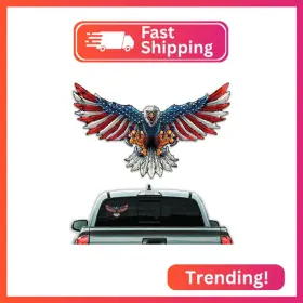 Gk0909 Grit Kulture Gritkulture Removable 11.5 Inch American Bald Eagle Flag Decal Sticker For Truck