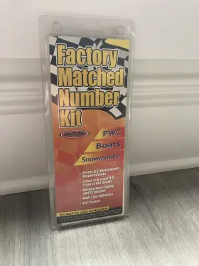 35010 Hardline 32194 Factory Matched Number Kit - Reflective Silver With Black Outline