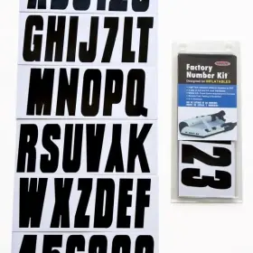 Infblk350 Hardline Inflatable Boat Lettering Kit - Black