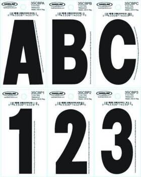 Hardline Products 3scwpb 3 In Dyer Font Letter B Decal Stickers White Vinyl 10/pk