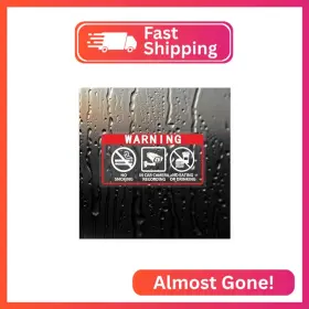 Smoking-1021 Hmdzmr No Smoking In Car Camera Recording Eating Or Drinking Window Sticker S