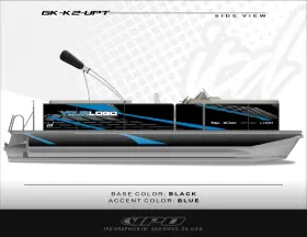Gk-k2-upt Ipd Graphics K2 Design Pontoon Boat Wrap Kit All Makes Models And Years