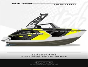 Gk-kw-y22 Ipd Graphics Boat Graphic Kit For Yamaha 22ft Series Models Kw Design
