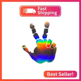 Je-001p Istickerzpnw Set Of Hand Wave Peace Decal For Jeep Side Mirrors- Mirror Decals
