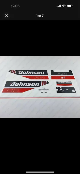 434735 Johnson Oem 9.9 Decal Set