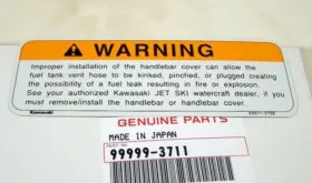 99999-3711 Kawasaki Warning Label Jh1100 Zxi 1996-1999