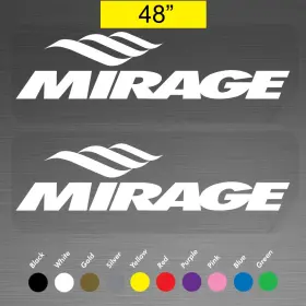 L2-md-10028-48in L2 Garage 48 Inch Mirage Boat Outboard Motor Marine Decals Vinyl Stickers Pair Set Of 2