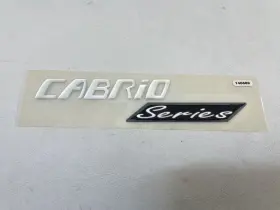 8624-1203 Larson Raised Glovebox Logo Cabrio Series Silver 6 7/8 Inch X 1 1/2 Boat