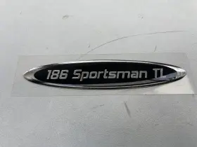 8624-1357 Larson 186 Sportsman Tl Raised Decal Black / Silver 5 Inch X 1 Boat