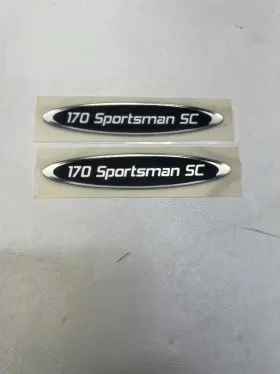 8624-1358 Larson Triumph 170 Sportsman Sc Raised Decal Pair 2 Black Boat