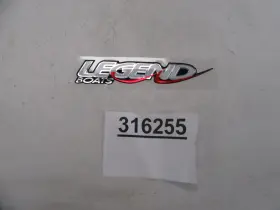 316255 Legend Boats Raised Decal 9 1/2 Inch X 1 3/4 Black / Silver Red Boat