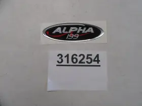316254 Legend Alpha 199 Raised Decal 6 1/2 Inch X 2 Black / Silver Red Boat
