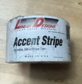 Ld3m6450501 Linear Designs Solid White Accent Stripe Decorative Self Adhesive 2 Inch X50ft Auto Marine Indust