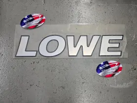 2256386 Lowe Boat Raised Decal 20 1/2 X 4 1/4 Inch Black Silver