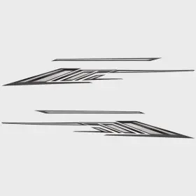 2317180 Lowe Boat Graphic Decals Gray Hull Stickers Set Of 4