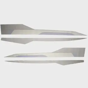 2368838 Lowe Boats Boat Graphic Decal Stickers Gray Silver Blue Set Of 4