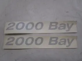 U35107-1 Lowe Boats 2000 Bay Decal Set Of 2 Metallic Silver / 2281012 Marine Boat