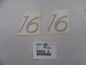 1988240 Lund 16 Decal Pair 2 4 1/8 Inch X 3 3/8 Pewter Marine Boat