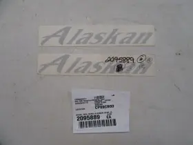 2095889 Lund Alaskan Decal Pair 2 8 3/4 Inch X 1 1/2 Silver Marine Boat
