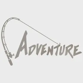 1988203 Lund Boats Boat Decal Sticker Fishing Adventure 10 Inch Pewter