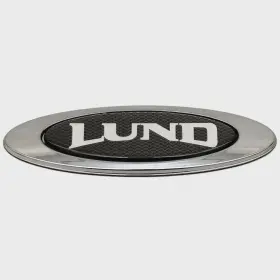 2117935 Lund Boats 2094234 Boat Raised Decal 4 1/2 X 1 Inch Silver Black