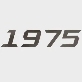 2339229 Lund Boats Boat Model Decal 1975 Metallic Dark Silver Sticker
