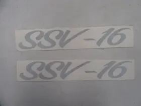 2095519 Lund Ss-v Ssv-16 Decal Pair 2 10 Inch X 1 1/2 Silver Marine Boat