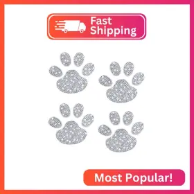 Dogpaw023 Lzlrun 4pieces Crystal Car Sticker For Window Bling Rhinestone Do